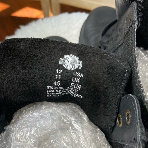 Harley-Davidson Black Leather Boots-Cambridge main image 8